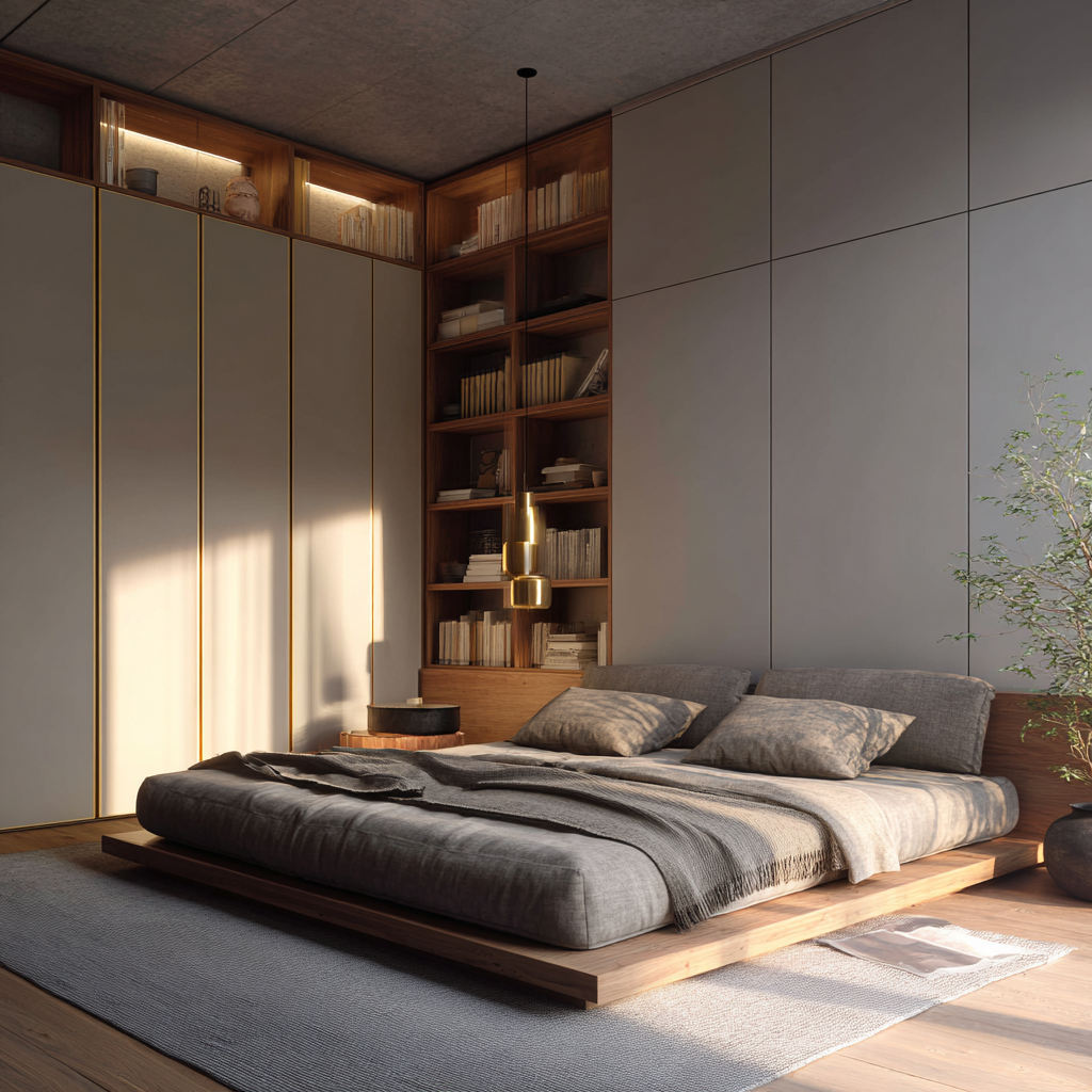 BEDROOM u6871653561_GENERATE_5_IMAGES_OF_A_JAPANDI_BEDROOM_WITH_A_CAB_6d7d5ddf-e25e-45f2-8a48-ac6f9b34991b_2